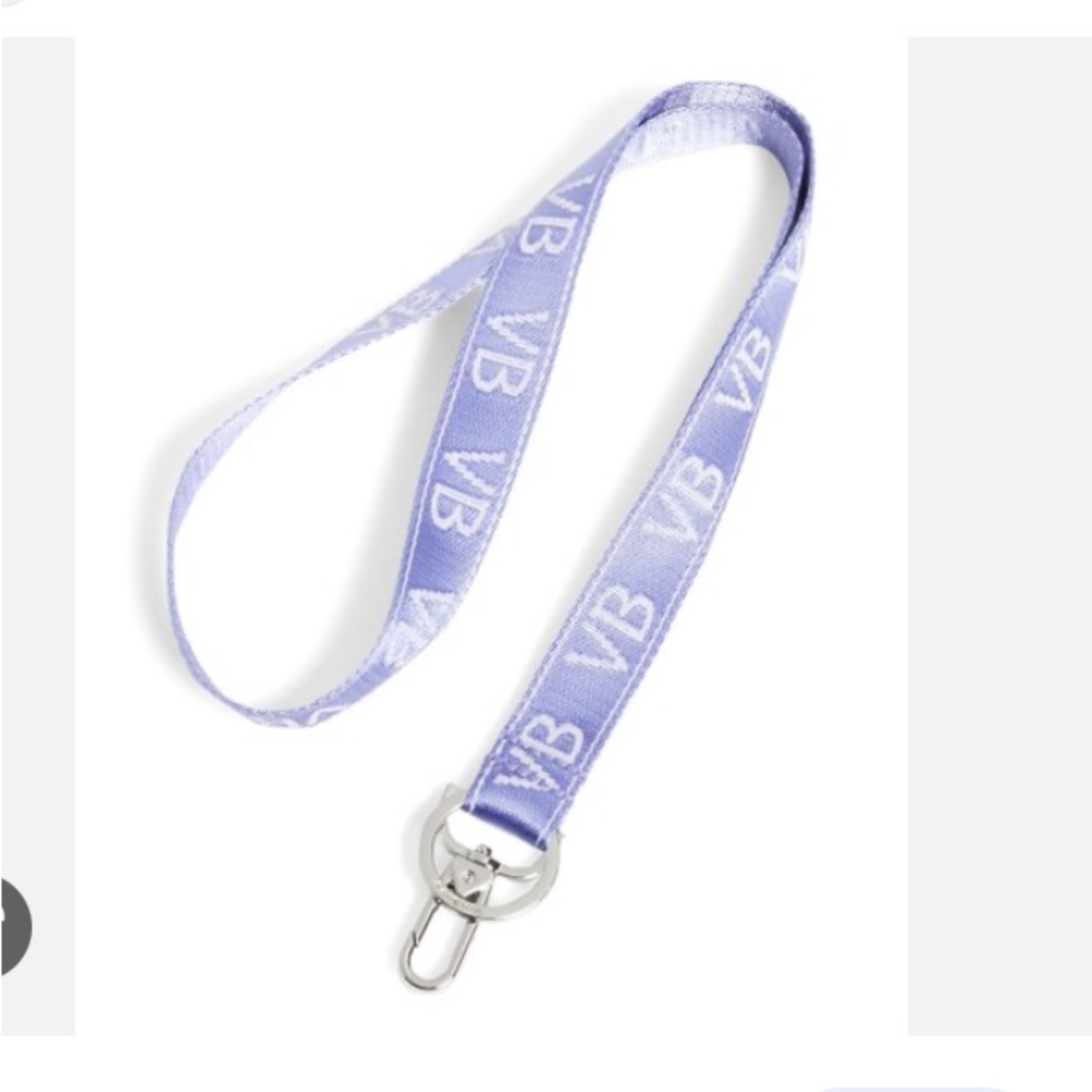 🟣4/$20 NWT Vera Bradley Webbing Lanyard Lilac Purple Mural Garden